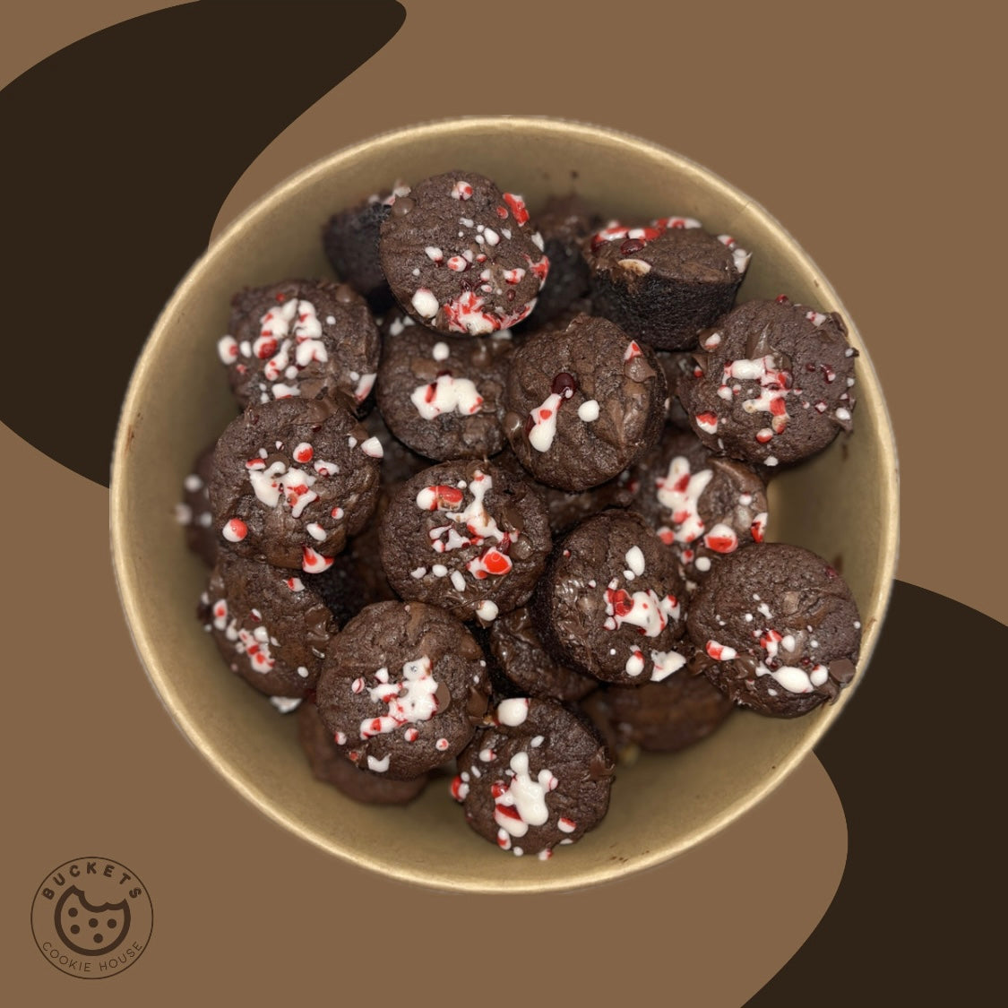 Peppermint Brownie Bites